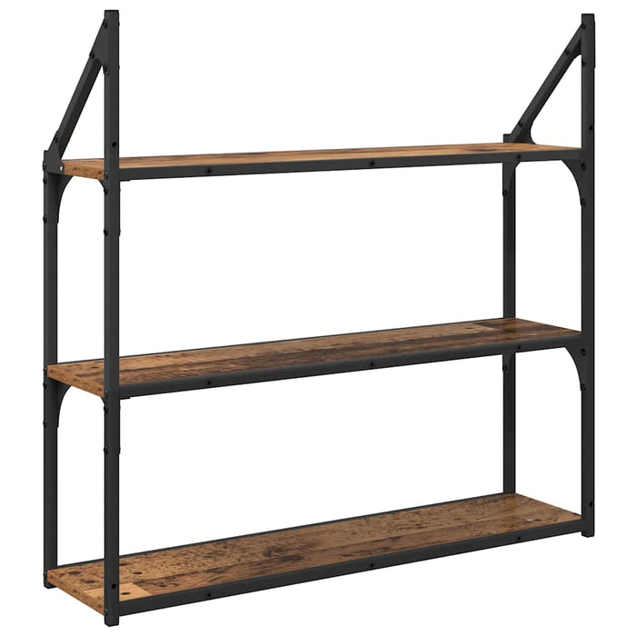 Raft de perete Lemn Vechi 80 x 21 x 78,5 cm Lemn compozit - WALTI WALTI