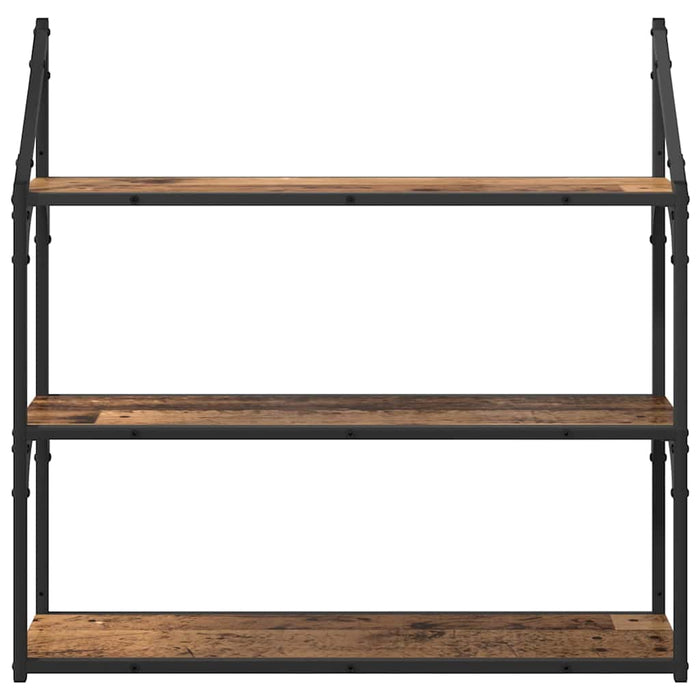 Raft de perete Lemn Vechi 80 x 21 x 78,5 cm Lemn compozit - WALTI WALTI