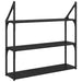 Raft de perete Stejar Negru 80 x 21 x 78,5 cm Lemn compozit - WALTI WALTI