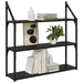 Raft de perete Stejar Negru 80 x 21 x 78,5 cm Lemn compozit - WALTI WALTI