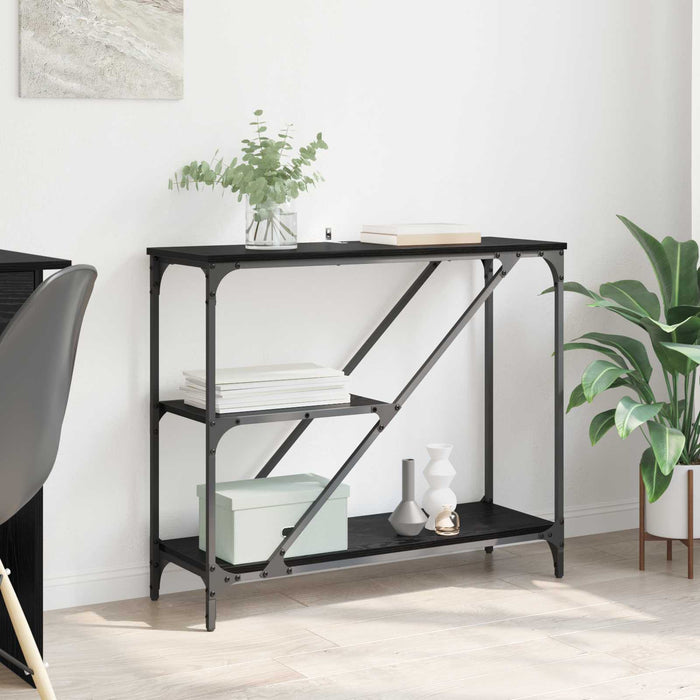 Masă de consolă Stejar Negru 88,5 x 30 x 75 cm Lemn compozit WALTI