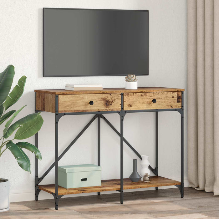 Masă de consolă Lemn Vechi 100 x 39 x 78,5 cm Lemn compozit WALTI