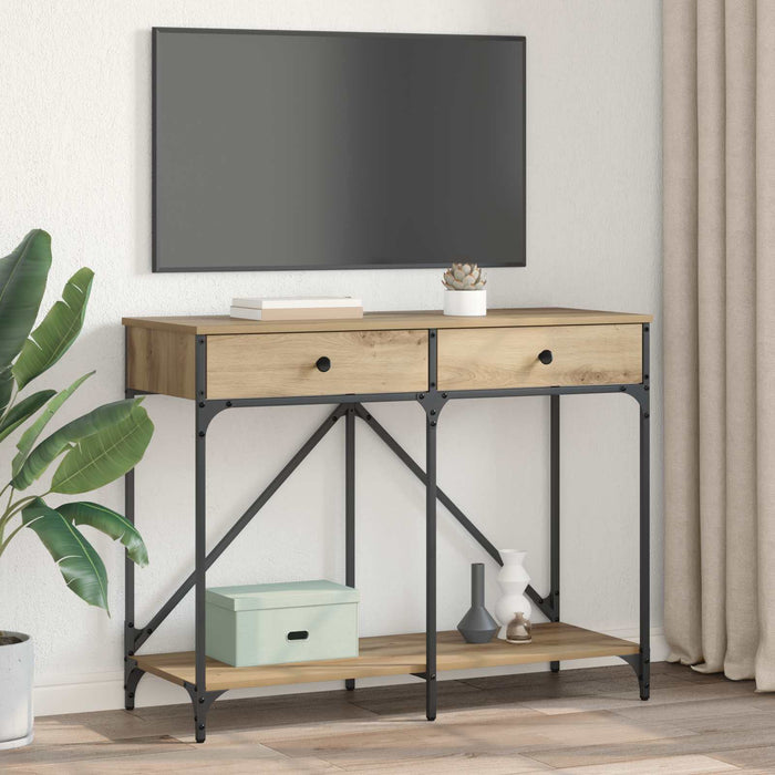 Masă de consolă Stejar Artizanal 100 x 39 x 78,5 cm WALTI