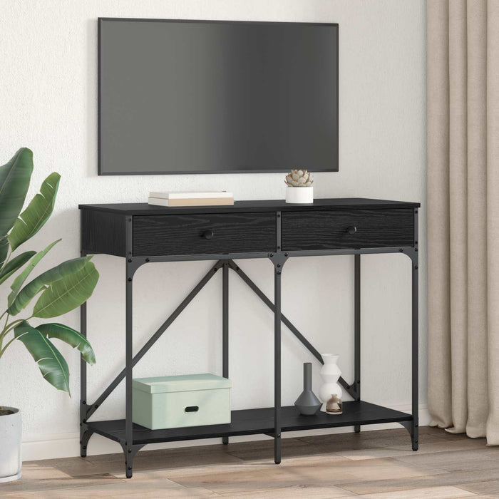 Masă de consolă Stejar Negru 100 x 39 x 78,5 cm Lemn compozit WALTI