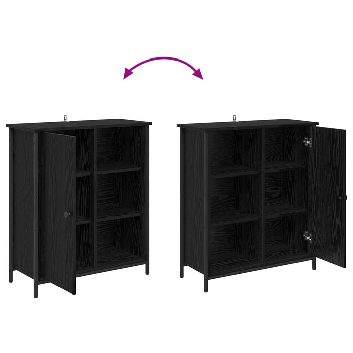 Bufet Stejar Negru 70 x 30 x 80 cm Lemn compozit - WALTI WALTI
