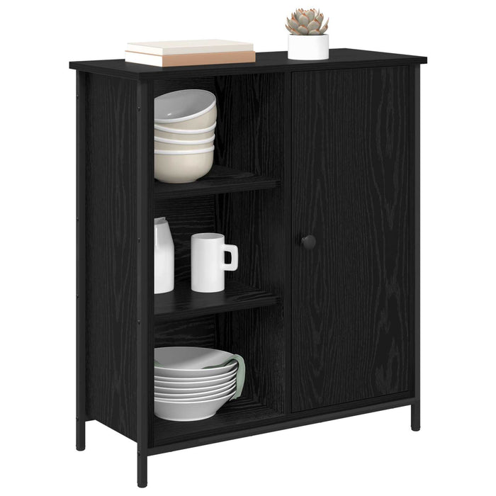 Bufet Stejar Negru 70 x 30 x 80 cm Lemn compozit - WALTI WALTI