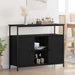 Bufet Stejar Negru 100 x 35 x 80 cm Lemn compozit - WALTI WALTI