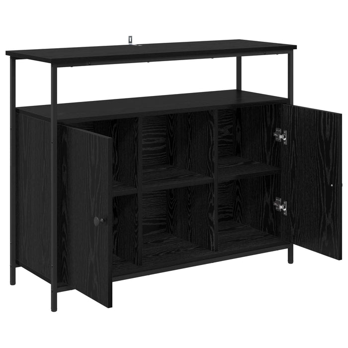 Bufet Stejar Negru 100 x 35 x 80 cm Lemn compozit - WALTI WALTI