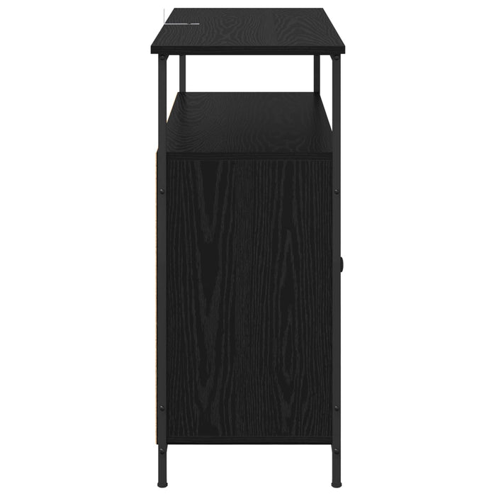 Bufet Stejar Negru 100 x 35 x 80 cm Lemn compozit - WALTI WALTI