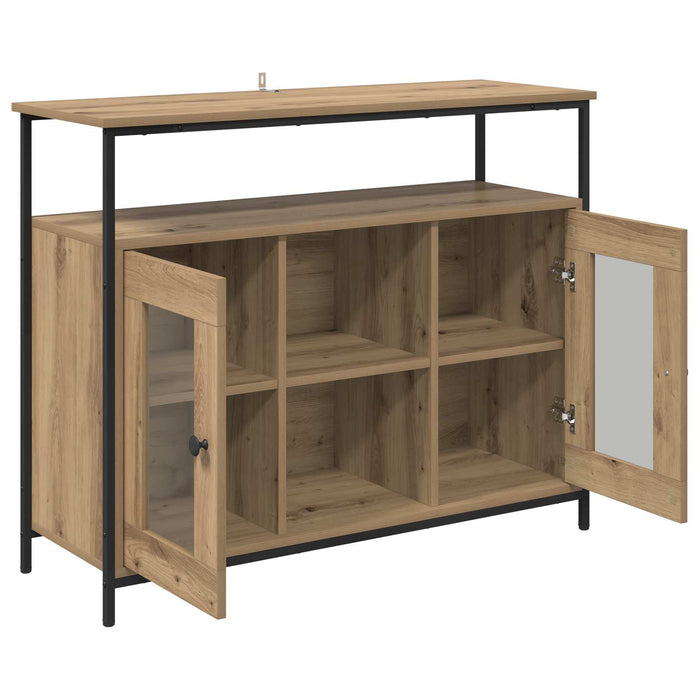 Bufet Stejar Artizanal 100 x 35 x 80 cm Lemn compozit - WALTI WALTI