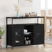Bufet Stejar Negru 100 x 35 x 80 cm Lemn compozit - WALTI WALTI