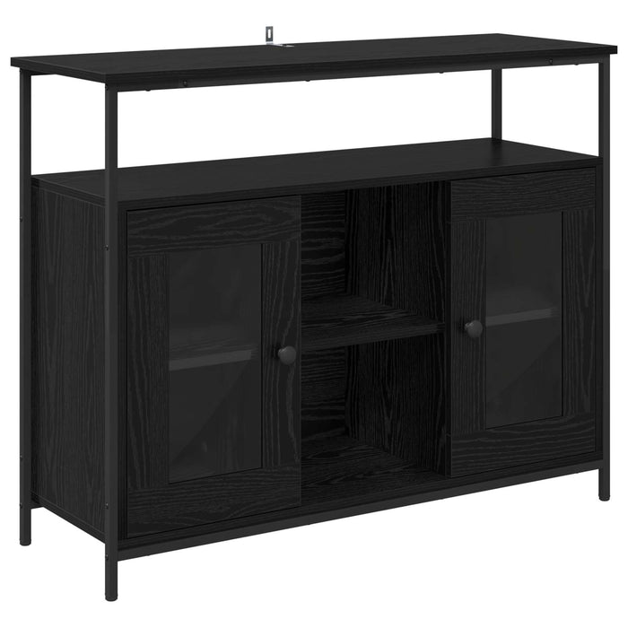 Bufet Stejar Negru 100 x 35 x 80 cm Lemn compozit - WALTI WALTI