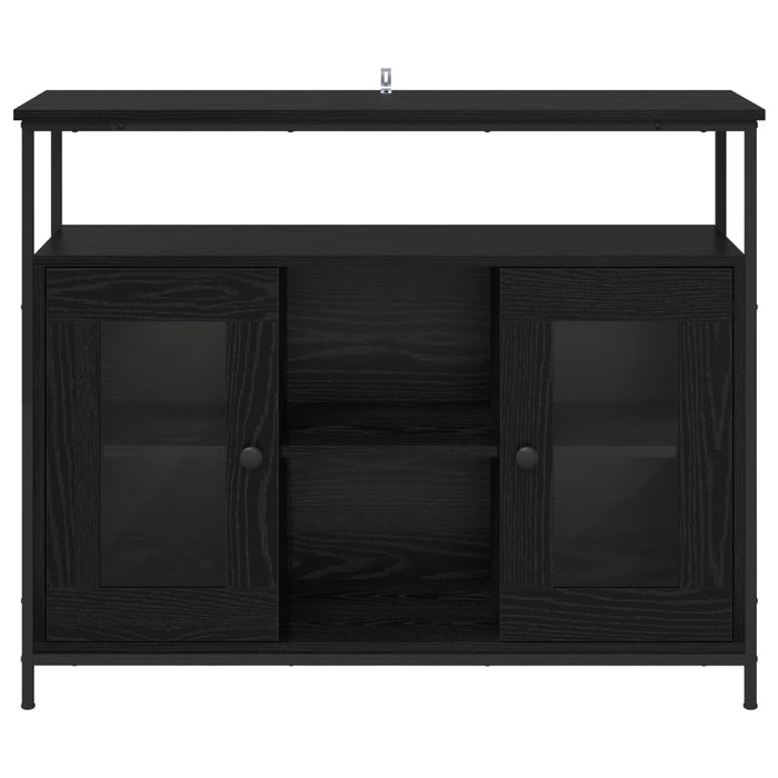 Bufet Stejar Negru 100 x 35 x 80 cm Lemn compozit - WALTI WALTI