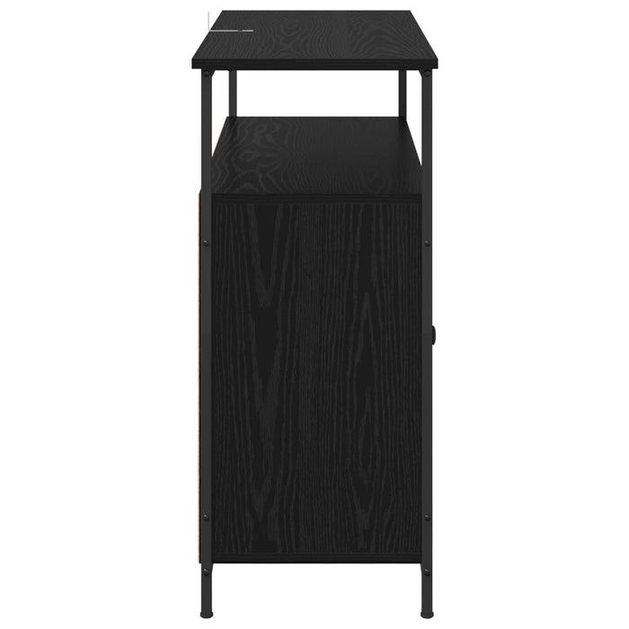 Bufet Stejar Negru 100 x 35 x 80 cm Lemn compozit - WALTI WALTI