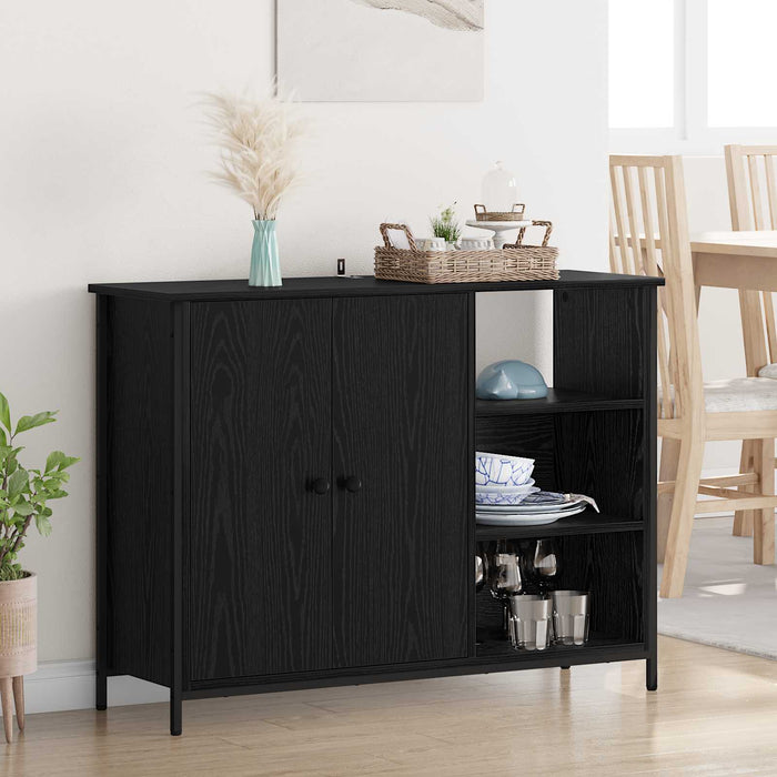 Bufet Stejar Negru 100 x 33 x 75 cm Lemn compozit - WALTI WALTI