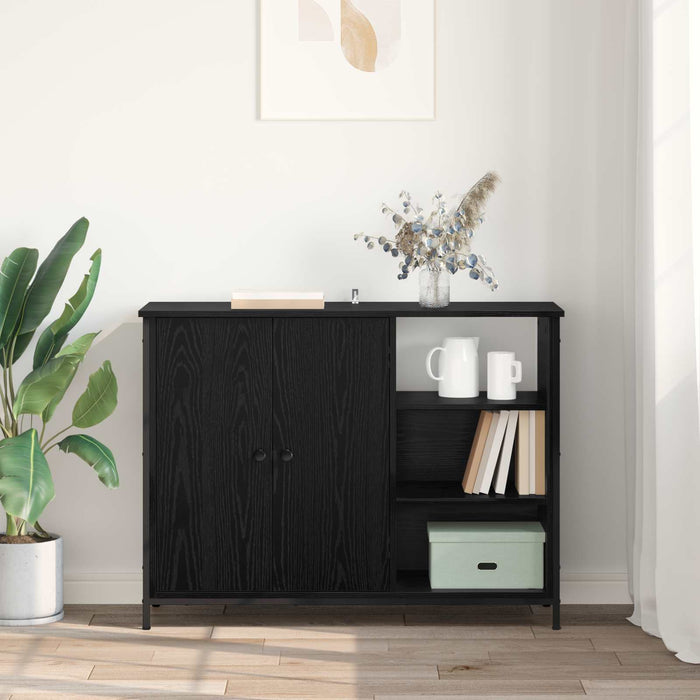 Bufet Stejar Negru 100 x 33 x 75 cm Lemn compozit - WALTI WALTI