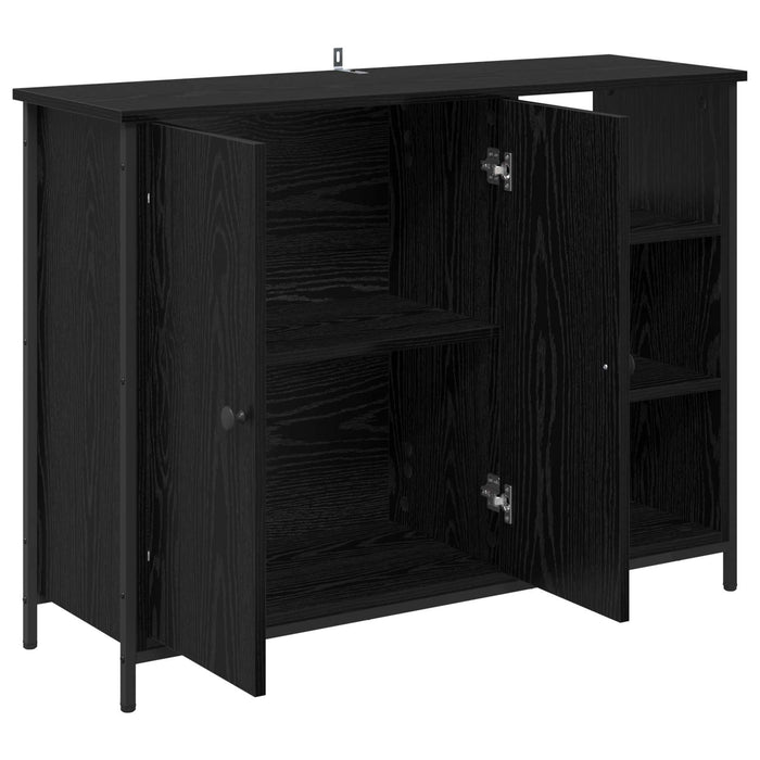 Bufet Stejar Negru 100 x 33 x 75 cm Lemn compozit - WALTI WALTI