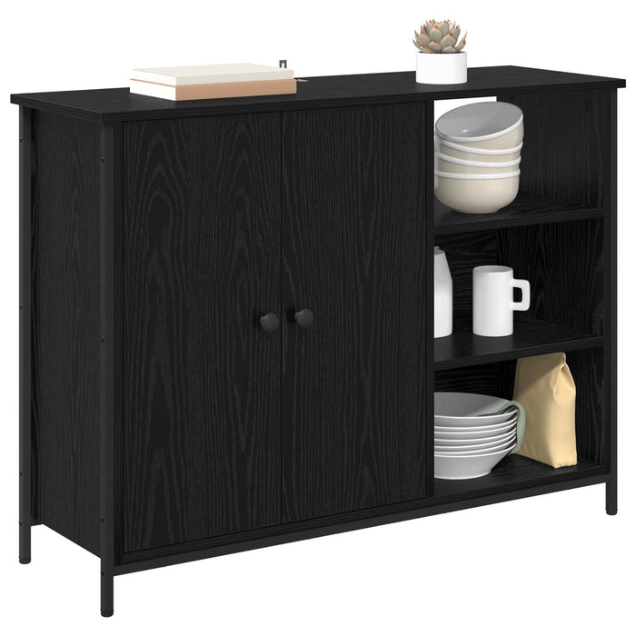 Bufet Stejar Negru 100 x 33 x 75 cm Lemn compozit - WALTI WALTI