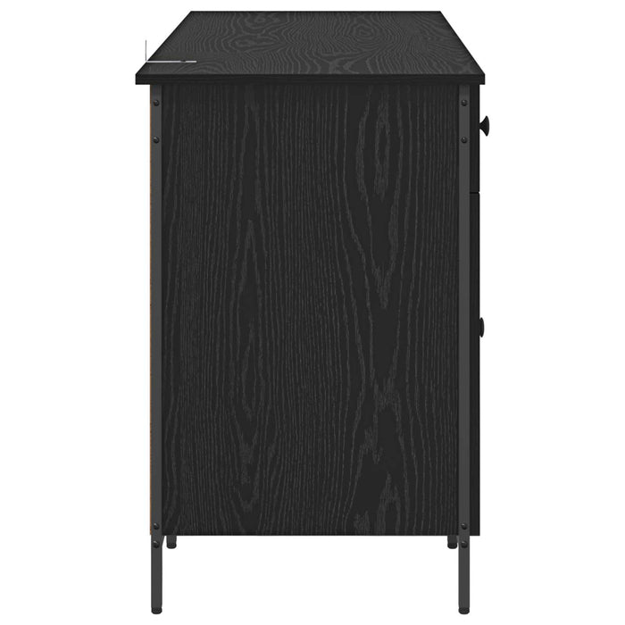 Birou de calculator Stejar Negru 131 x 48 x 75 cm Lemn compozit - WALTI WALTI