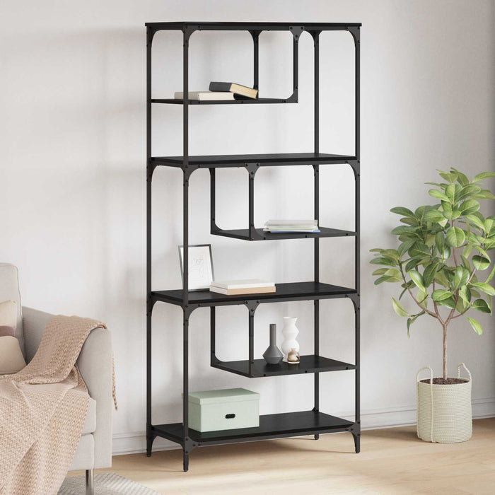 Bibliotecă Stejar negru 81 x 36 x 176 cm Lemn compozit - WALTI WALTI