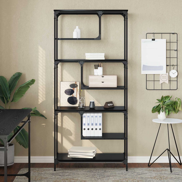 Bibliotecă Stejar negru 81 x 36 x 176 cm Lemn compozit - WALTI WALTI