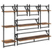 Set rafturi de perete cu raft 6 pcs Lemn Vechi 100 x 25 x 30 cm - WALTI WALTI