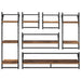 Set rafturi de perete cu raft 6 pcs Lemn Vechi 100 x 25 x 30 cm - WALTI WALTI