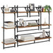 Set rafturi de perete cu raft 6 pcs Lemn Vechi 100 x 25 x 30 cm - WALTI WALTI