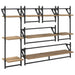 Set rafturi de perete 6 pcs Stejar Artizanal 100 x 25 x 30 cm - WALTI WALTI