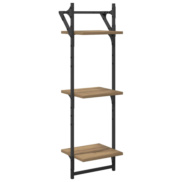 Set rafturi de perete 6 pcs Stejar Artizanal 100 x 25 x 30 cm - WALTI WALTI
