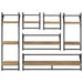 Set rafturi de perete 6 pcs Stejar Artizanal 100 x 25 x 30 cm - WALTI WALTI