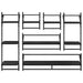 Set rafturi de perete 6 pcs Stejar Negru 100 x 25 x 30 cm - WALTI WALTI