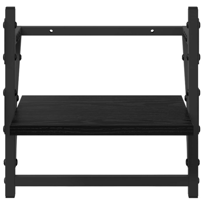 Set rafturi de perete 6 pcs Stejar Negru 100 x 25 x 30 cm - WALTI WALTI