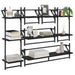 Set rafturi de perete 6 pcs Stejar Negru 100 x 25 x 30 cm - WALTI WALTI