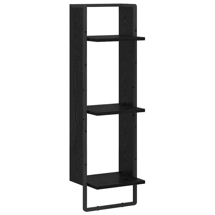 Raft de perete Stejar Negru 30 x 25 x 100 cm Lemn compozit - WALTI WALTI