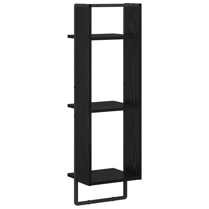 Raft de perete Stejar Negru 30 x 25 x 100 cm Lemn compozit - WALTI WALTI