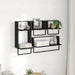 Set rafturi de perete 4 pcs Stejar Negru 65 x 25 x 30 cm - WALTI WALTI
