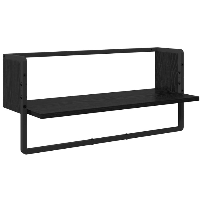 Set rafturi de perete 4 pcs Stejar Negru 65 x 25 x 30 cm - WALTI WALTI