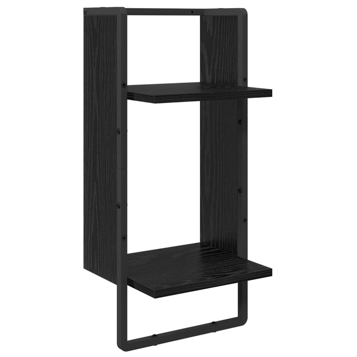 Set rafturi de perete 4 pcs Stejar Negru 65 x 25 x 30 cm - WALTI WALTI