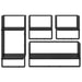 Set rafturi de perete 4 pcs Stejar Negru 65 x 25 x 30 cm - WALTI WALTI