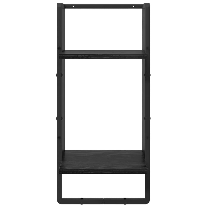 Set rafturi de perete 4 pcs Stejar Negru 65 x 25 x 30 cm - WALTI WALTI