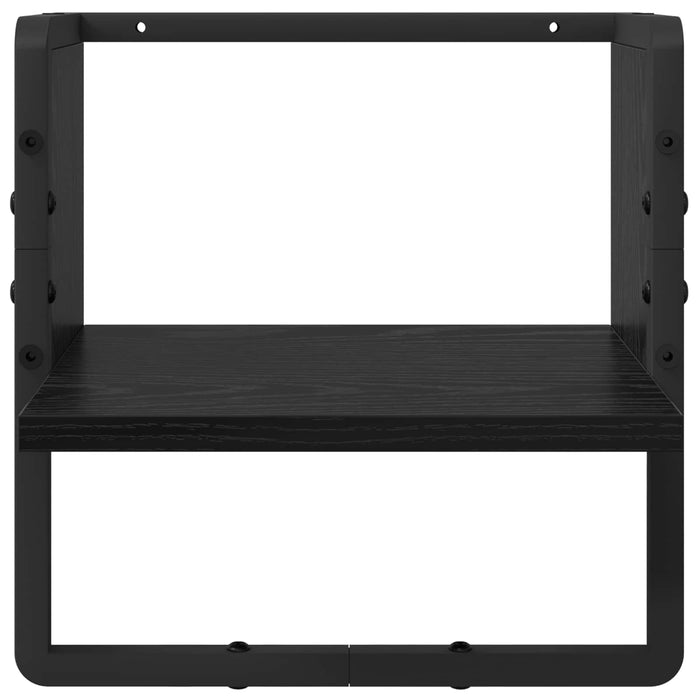 Set rafturi de perete 4 pcs Stejar Negru 65 x 25 x 30 cm - WALTI WALTI