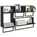 Set rafturi de perete 4 pcs Stejar Negru 65 x 25 x 30 cm - WALTI WALTI