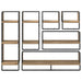Set rafturi de perete 6 pcs Stejar Artizanal 100 x 25 x 30 cm - WALTI WALTI