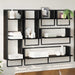 Set rafturi de perete 6 pcs Stejar Negru 100 x 25 x 30 cm - WALTI WALTI