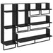 Set rafturi de perete 6 pcs Stejar Negru 100 x 25 x 30 cm - WALTI WALTI