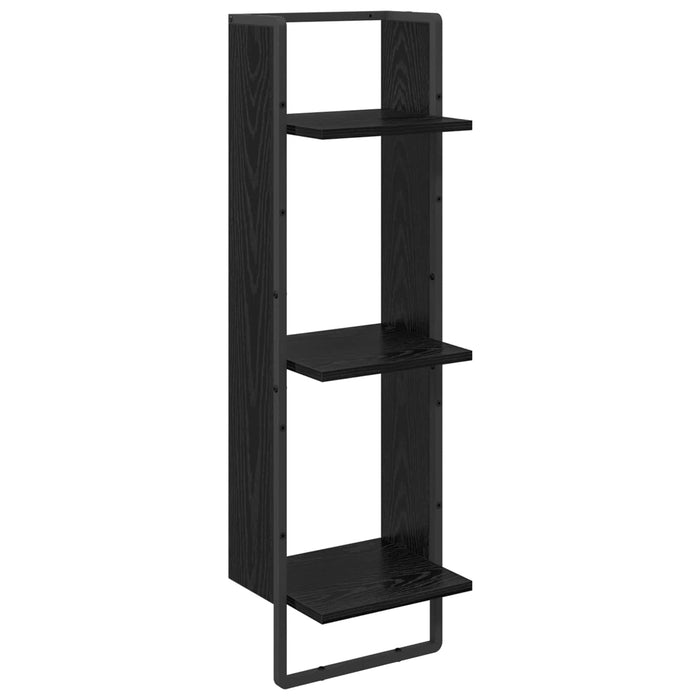 Set rafturi de perete 6 pcs Stejar Negru 100 x 25 x 30 cm - WALTI WALTI