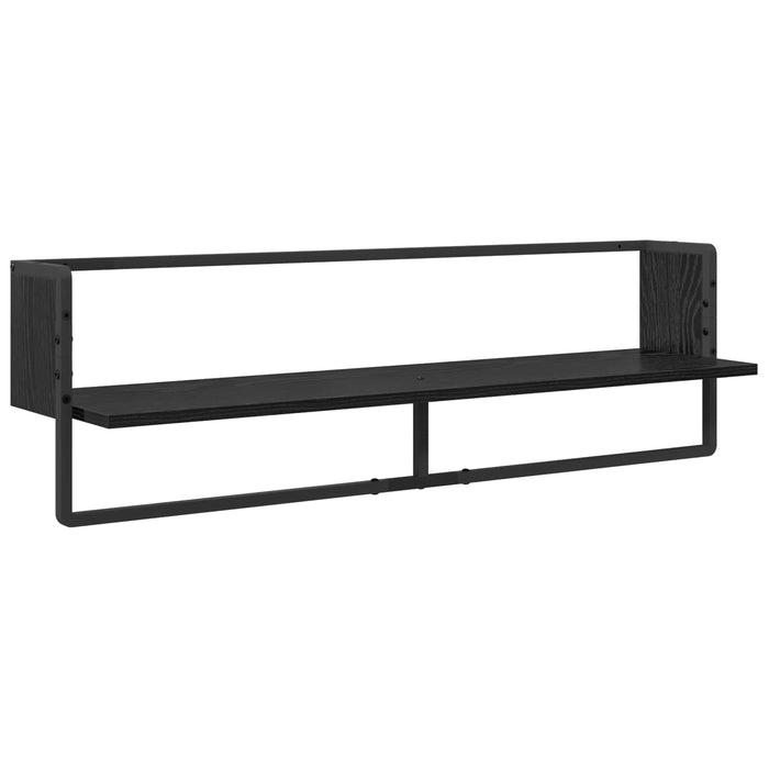 Set rafturi de perete 6 pcs Stejar Negru 100 x 25 x 30 cm - WALTI WALTI