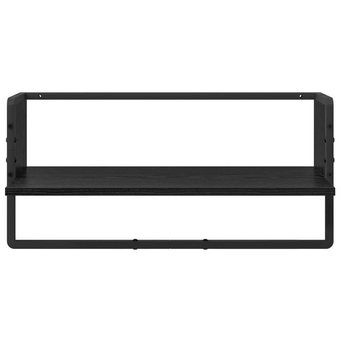 Set rafturi de perete 6 pcs Stejar Negru 100 x 25 x 30 cm - WALTI WALTI