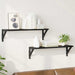 Șemele de perete cu raft 2 pcs Stejar Negru 60 x 15 x 15,5 cm - WALTI WALTI